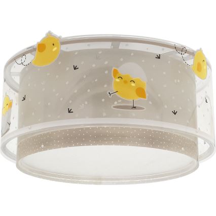 Dalber 76876 - Plafón infantil BABY CHICK 2xE27/15W/230V