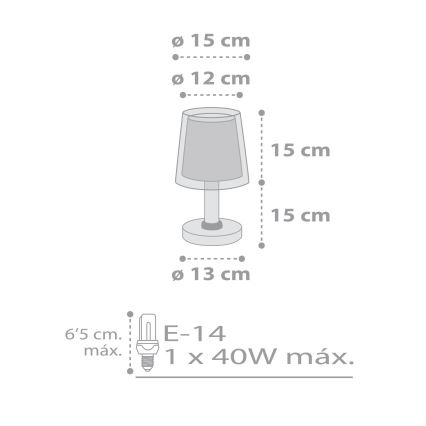 Dalber 81191E - Lámpara infantil LIGHT FEELING 1xE14/40W/230V