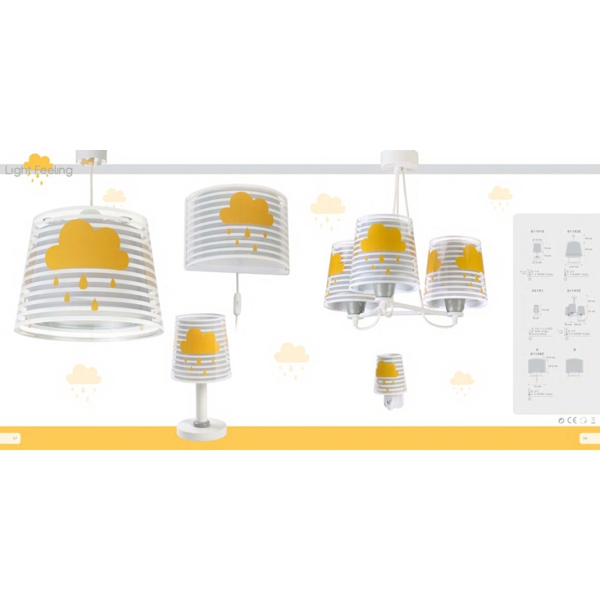 Dalber 81191E - Lámpara infantil LIGHT FEELING 1xE14/40W/230V