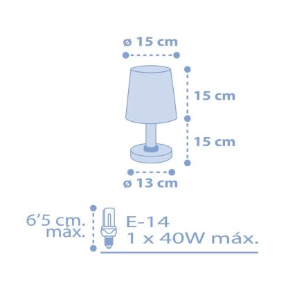 Dalber 82211T - Lámpara infantil STAR LIGHT 1xE14/40W/230V azul