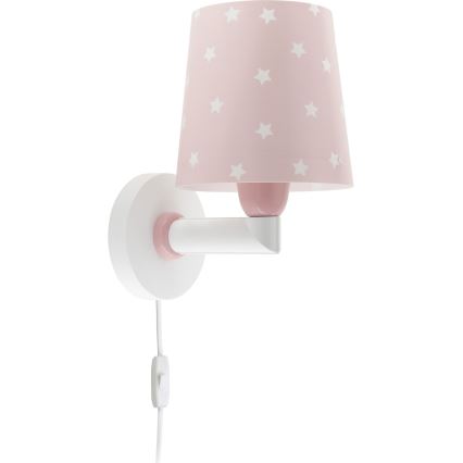 Dalber 82219S - Aplique infantil STAR LIGHT 1xE27/60W/230V rosa