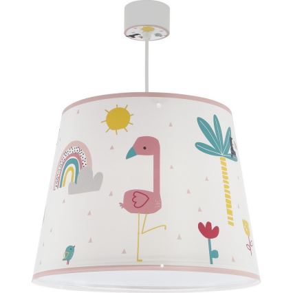 Dalber 82462 - Lámpara colgante infantil FLAMINGO 1xE27/15W/230V