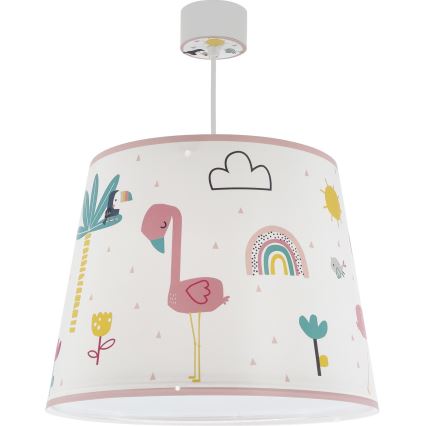 Dalber 82462 - Lámpara colgante infantil FLAMINGO 1xE27/15W/230V