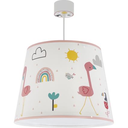 Dalber 82462 - Lámpara colgante infantil FLAMINGO 1xE27/15W/230V