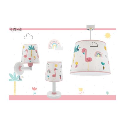 Dalber 82462 - Lámpara colgante infantil FLAMINGO 1xE27/15W/230V