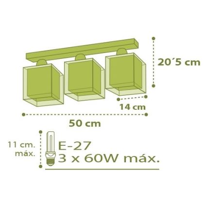 Dalber D-11673 - Lámpara de techo infantil MY SWEET HOME 3xE27/60W/230V