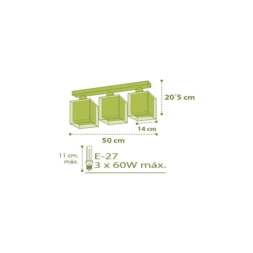 Dalber D-11673 - Lámpara de techo infantil MY SWEET HOME 3xE27/60W/230V