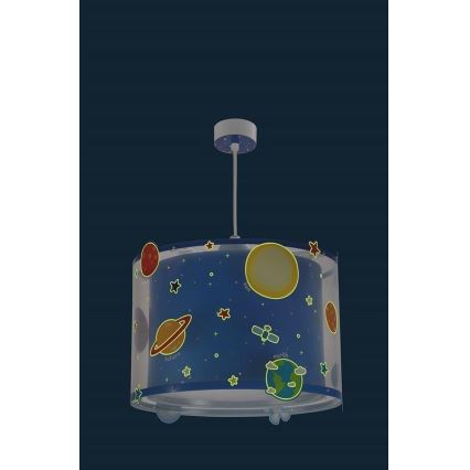 Dalber D-41342 - Lámpara colgante infantil PLANETS 1xE27/60W/230V