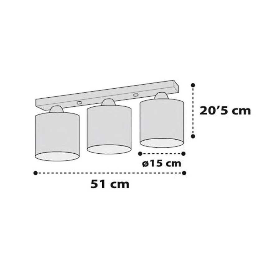 Dalber D-41413S - Plafón infantil CLOUDS 3xE27/60W/230V
