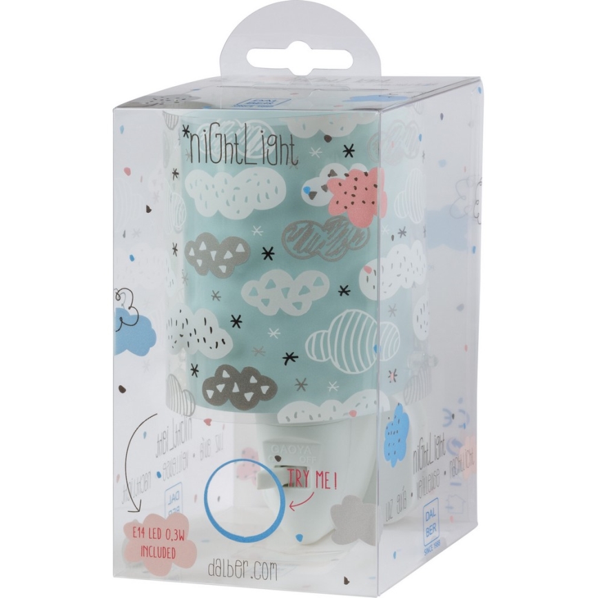 Dalber D-41415H - LED Luz nocturna infantil CLOUDS 1xLED/0,3W/230V