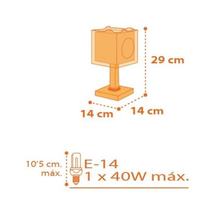 Dalber D-73451 - Lámpara infantil DINOS 1xE14/40W/230V