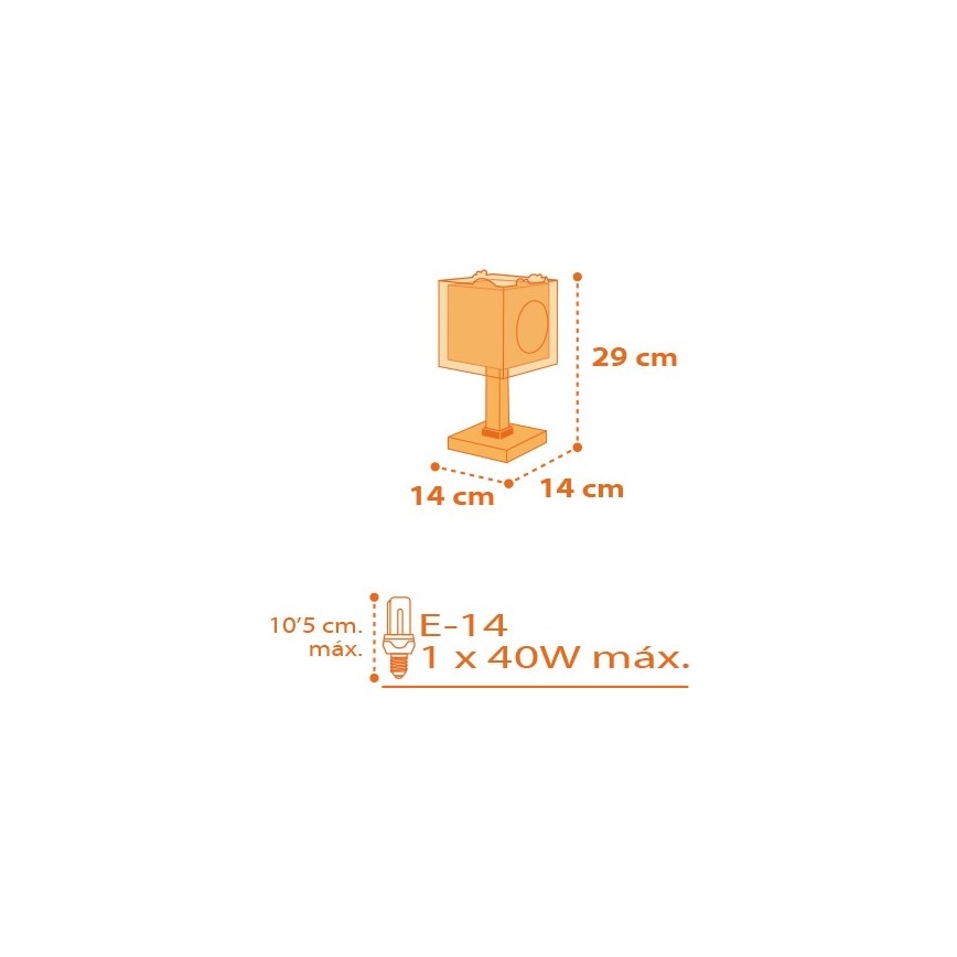 Dalber D-73451 - Lámpara infantil DINOS 1xE14/40W/230V