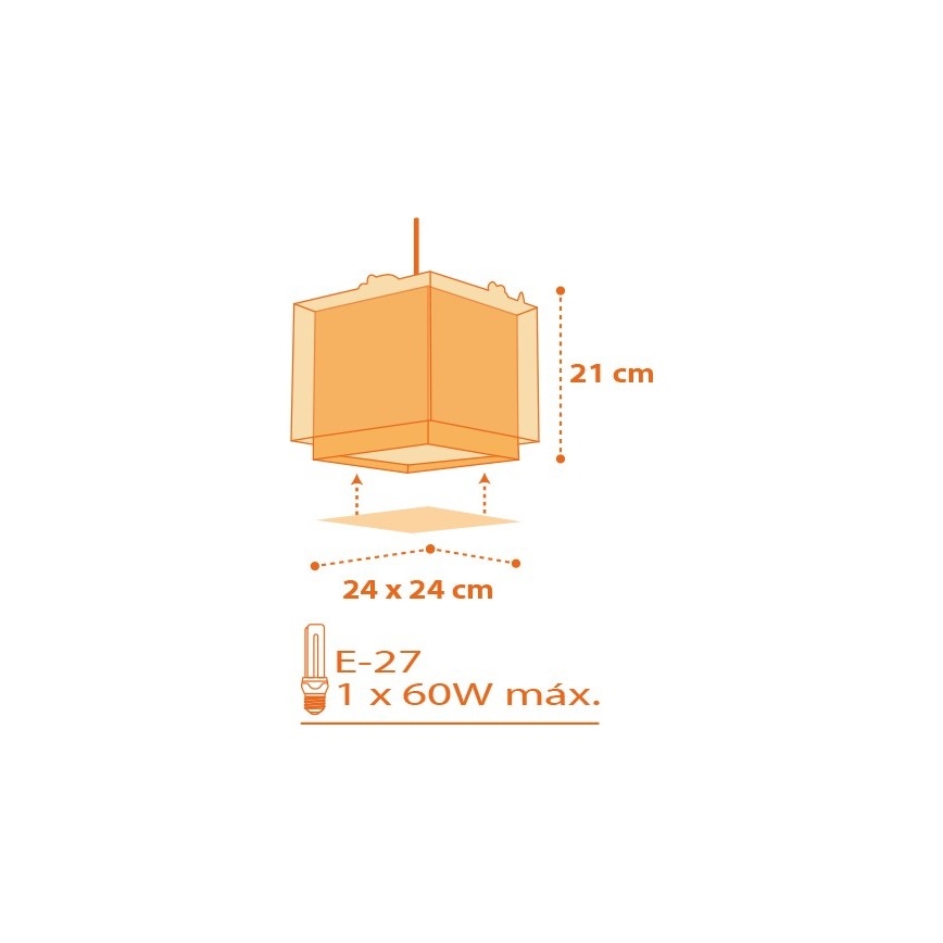 Dalber D-73452 - Lámpara colgante infantil DINOS 1xE27/60W/230V