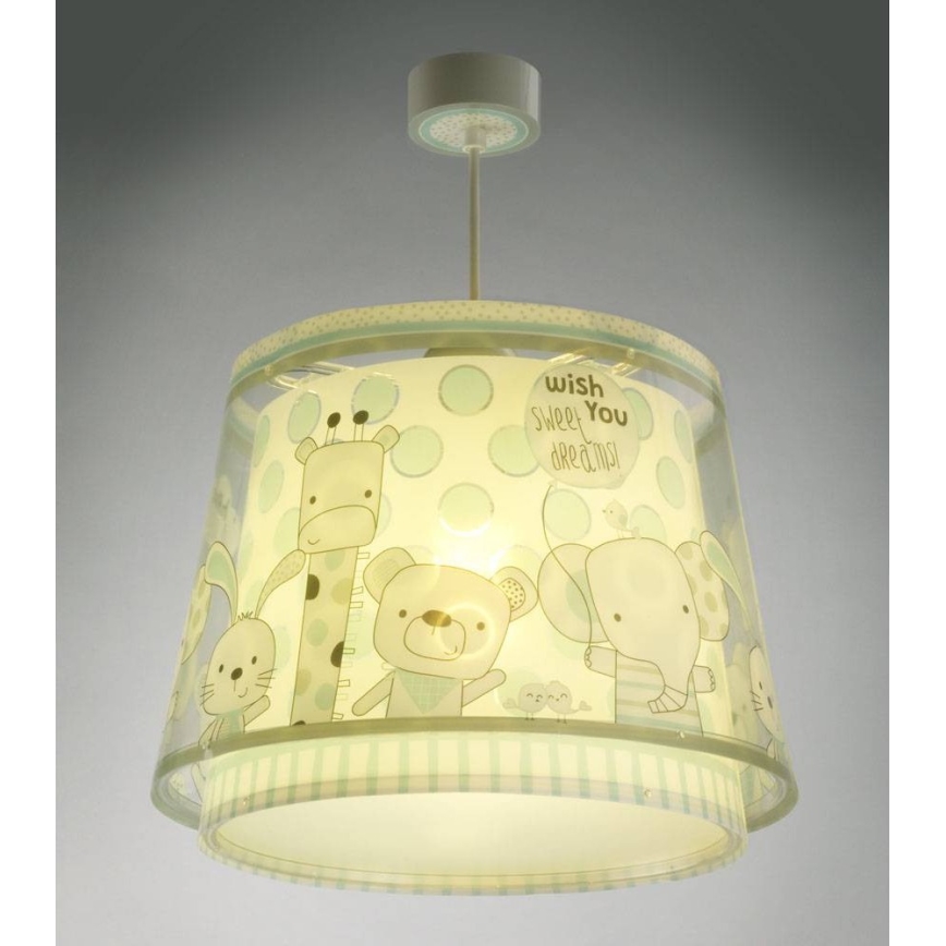 Dalber D-80122 - Lámpara colgante infantil FRIENDS 1xE27/60W/230V
