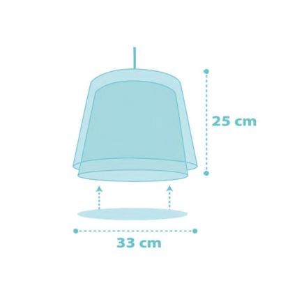 Dalber D-80122 - Lámpara colgante infantil FRIENDS 1xE27/60W/230V
