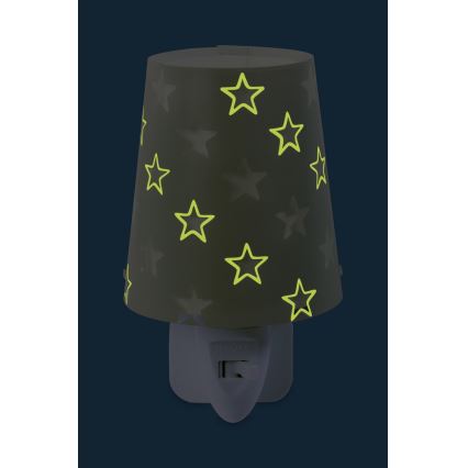 Dalber D-81215E - LED Luz nocturna infantil STARS 1xLED/0,3W/230V