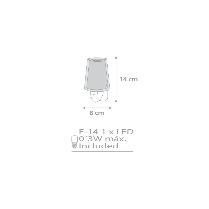 Dalber D-81215E - LED Luz nocturna STARS 1xE14/0,3W/230V