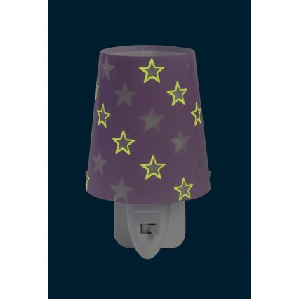 Dalber D-81215L - LED Luz nocturna infantil STARS 1xLED/0,3W/230V