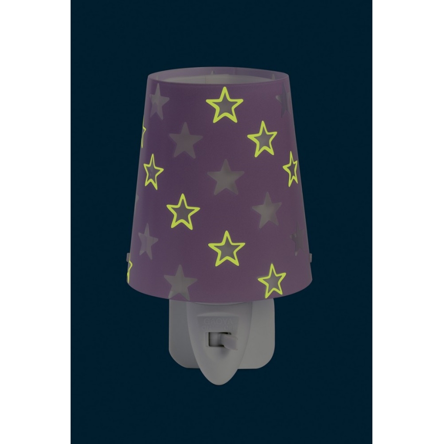 Dalber D-81215L - LED Luz nocturna infantil STARS 1xLED/0,3W/230V