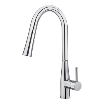 Deante BDH_072M - Grifo de fregadero con rociador extraíble LUKRECJA cromo brillante