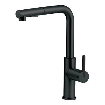 Deante BKM_N73M - Grifo de fregadero con rociador extraíble MOMI negro