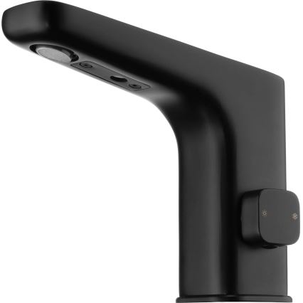 Deante BQH_N29V - Grifo de lavabo sin contacto con regulación de temperatura HIACYNT 230/6V negro