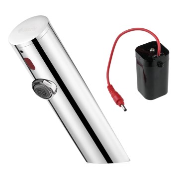 Deante BQR_P28R - Grifo para lavabo sin contacto SENSE 4xAA acero pulido