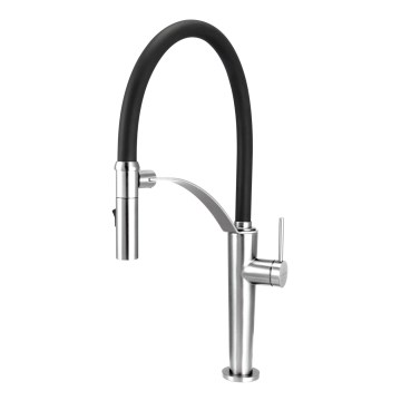 Deante BRC_072M - Grifo de fregadero con brazo flexible CORDA cromo brillante