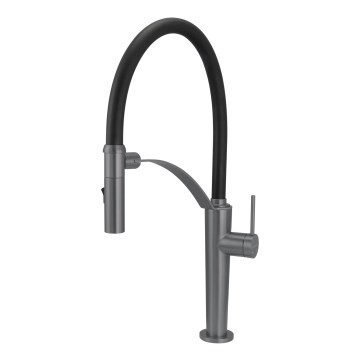 Deante BRC_D72M - Grifo de fregadero con brazo flexible CORDA titanio