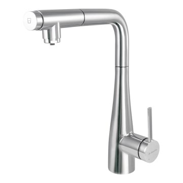 Deante BRE_075M - Grifo de fregadero con rociador extraíble ERIDAN cromo brillante