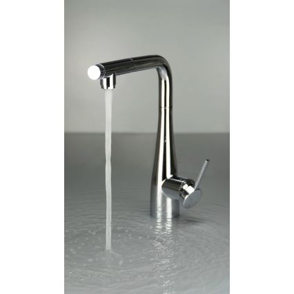 Deante BRE_075M - Grifo de fregadero con rociador extraíble ERIDAN cromo brillante