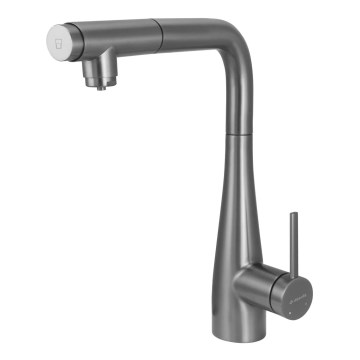 Deante BRE_D75M - Grifo de fregadero con rociador extraíble ERIDAN titanio