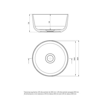 Deante CDJ_6U2S - Lavabo sobre encimera JASMIN diá. 28 cm cerámica/blanco