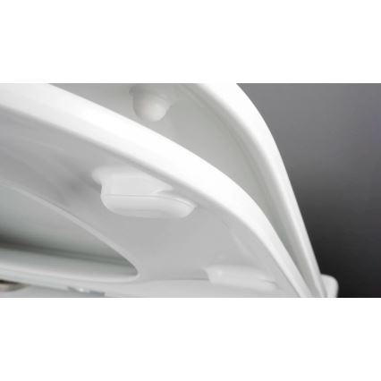Deante CGRD6ZPW - Inodoro suspendido con asiento de inodoro ROUND cerámica/blanco