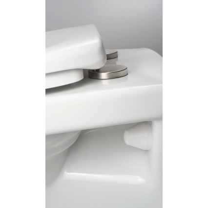 Deante CMOD6SPW - Inodoro suspendido con asiento de inodoro BORO cerámica/blanco
