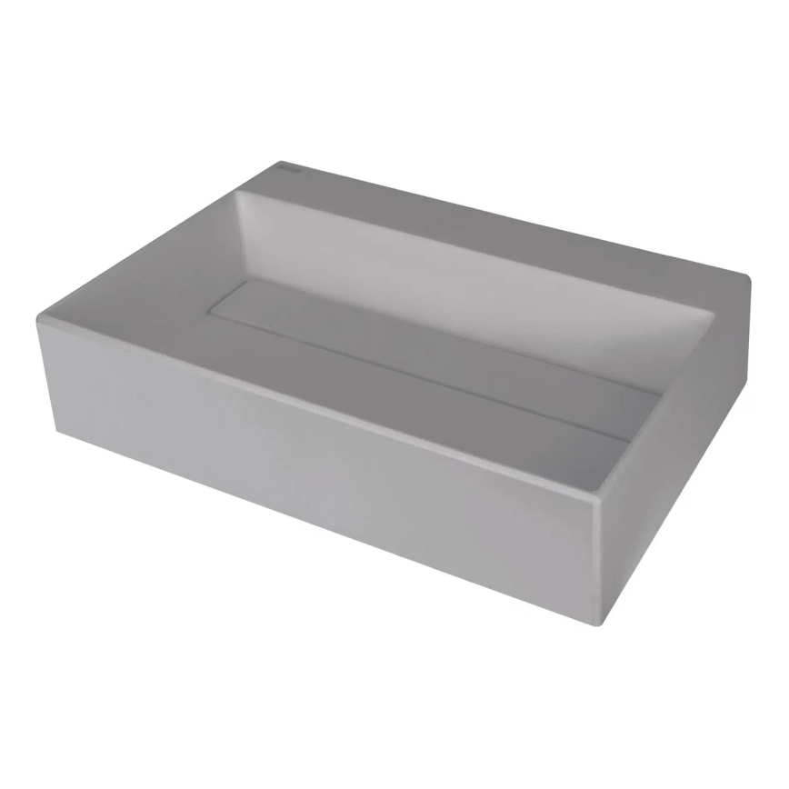 Deante CQR_SU6M - Lavabo sobre encimera CORREO 40x60cm granito/gris metálico