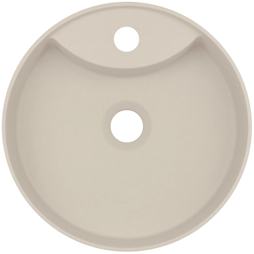 Deante CQS_5U4B - Lavabo sobre encimera con tap hole SILIA diá. 36 cm granito/beige