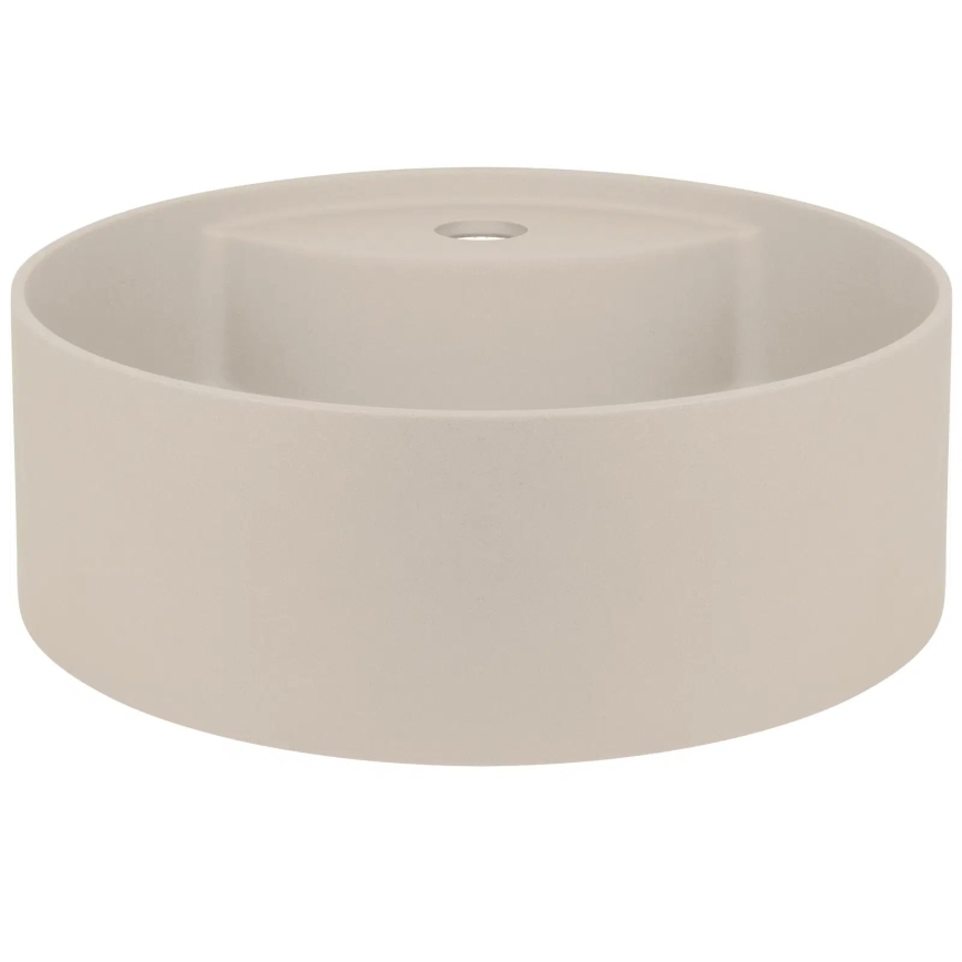 Deante CQS_5U4B - Lavabo sobre encimera con tap hole SILIA diá. 36 cm granito/beige