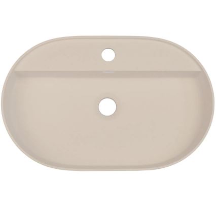 Deante CQS_5U6B - Lavabo sobre encimera con tap hole SILIA 35x55 cm granito/beige