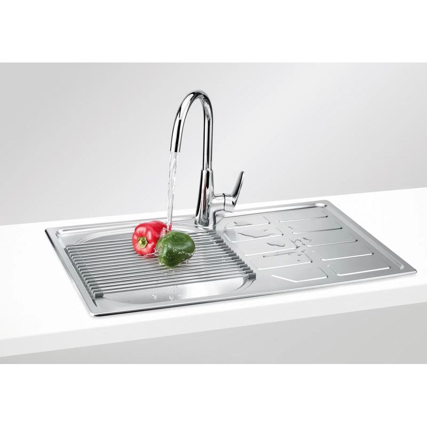 Deante ZEO_0113 - Fregadero de cocina SOUL 49x78 cm satén