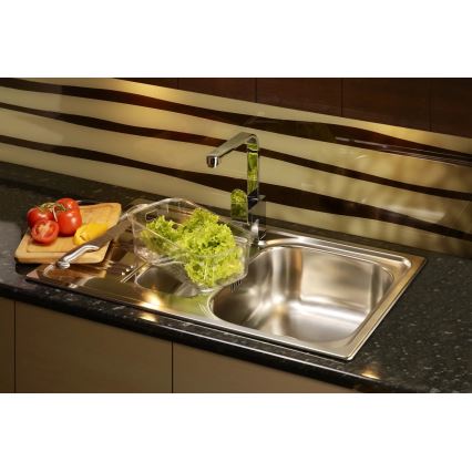Deante ZEX_0113 - Fregadero de cocina XYLO 43,5x78 cm satén