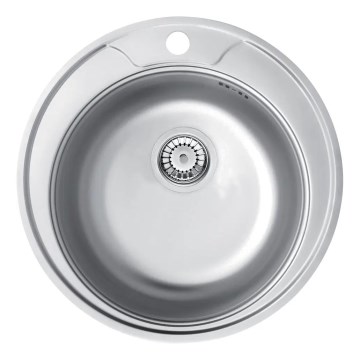 Deante ZHC_0813 - Fregadero de cocina TWIST diá. 49 cm satén