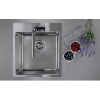 Deante ZPO_010A - Fregadero de cocina OLFATO 50,5x45 cm acero cepillado