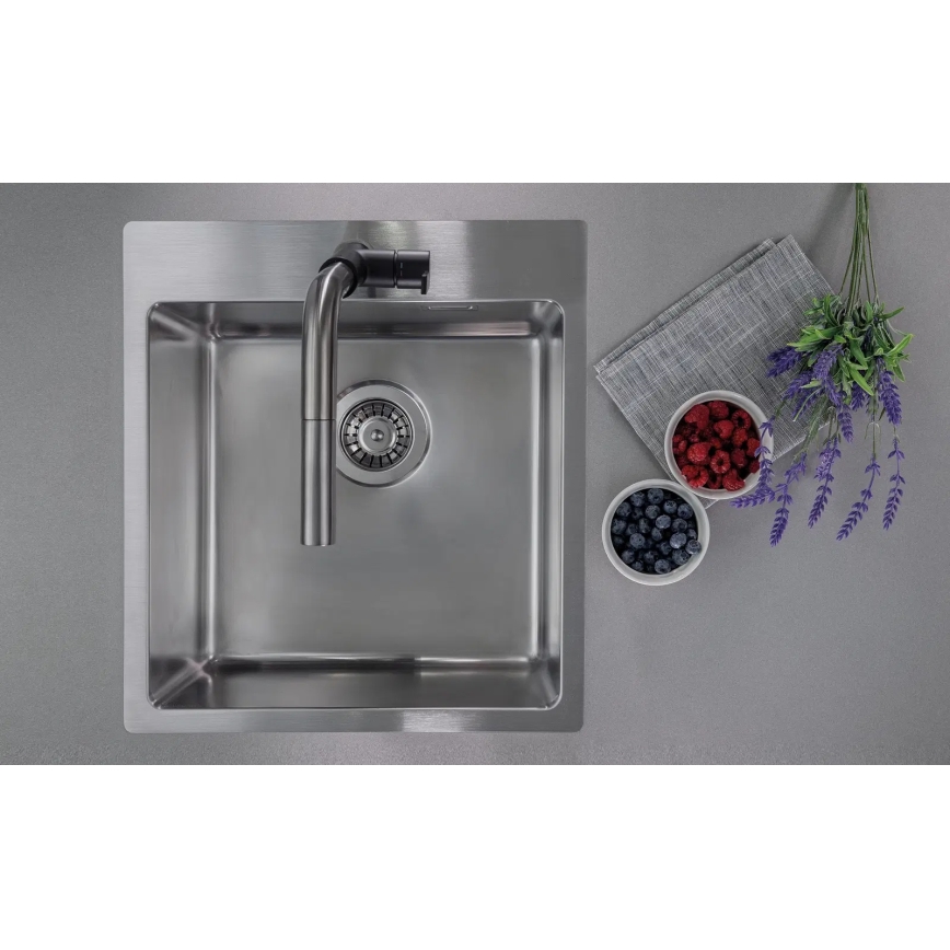 Deante ZPO_010A - Fregadero de cocina OLFATO 50,5x45 cm acero cepillado