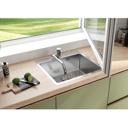 Deante ZPO_010B - Fregadero de cocina OLFATO 50.5x55 cm acero cepillado