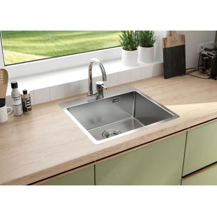 Deante ZPO_010B - Fregadero de cocina OLFATO 50.5x55 cm acero cepillado