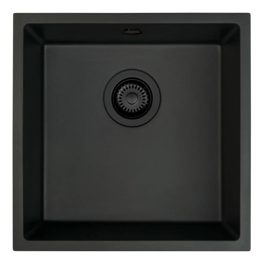 Deante ZQA_N10A - Fregadero de cocina CORDA 44x44 cm granito/negro