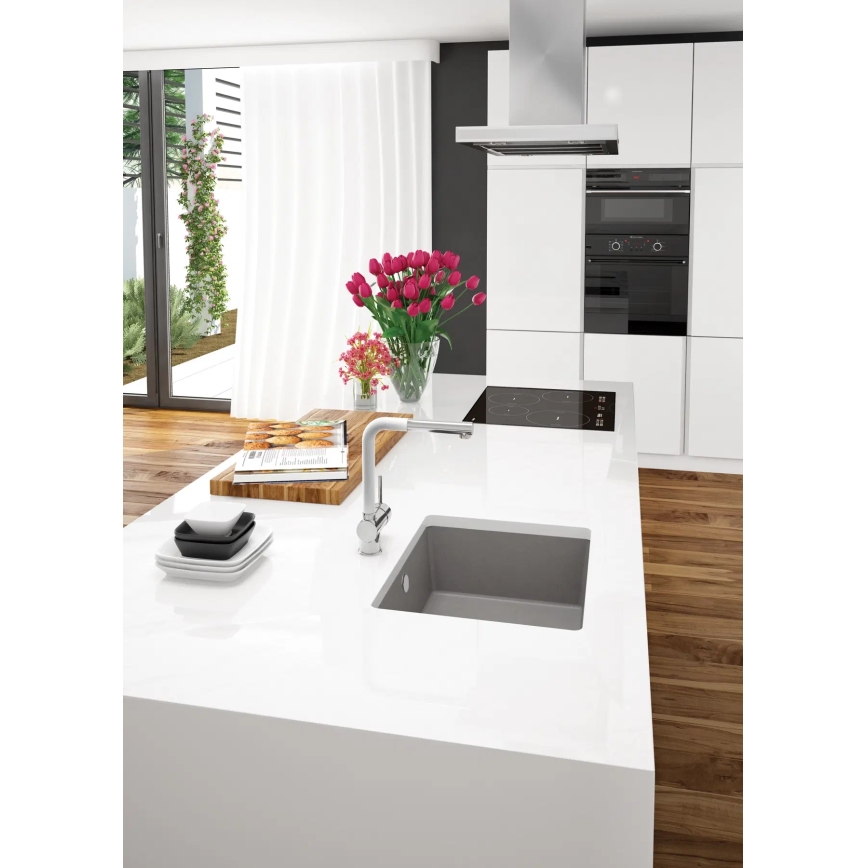 Deante ZQA_N10A - Fregadero de cocina CORDA 44x44 cm granito/negro