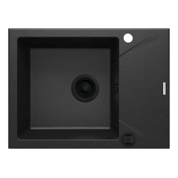 Deante ZQJ_G11A - Fregadero de cocina EVORA 59x44 cm granito/grafito metálico