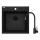Deante ZQJNN103 - Fregadero de cocina EVORA 50x50 cm + grifo de fregadero con brazo flexible granito/negro